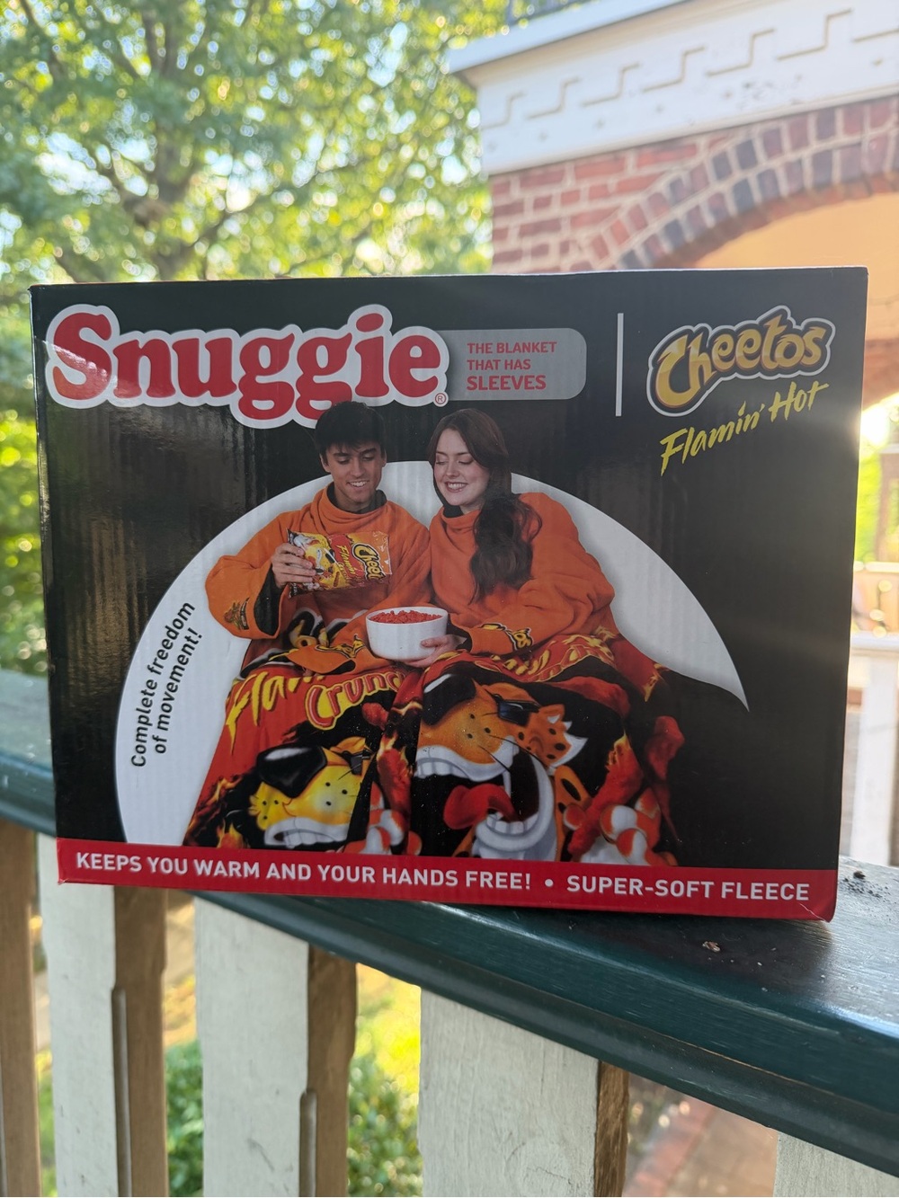 Snuggie Cheetos Flamin' Hot Orange Sleeve Blanket